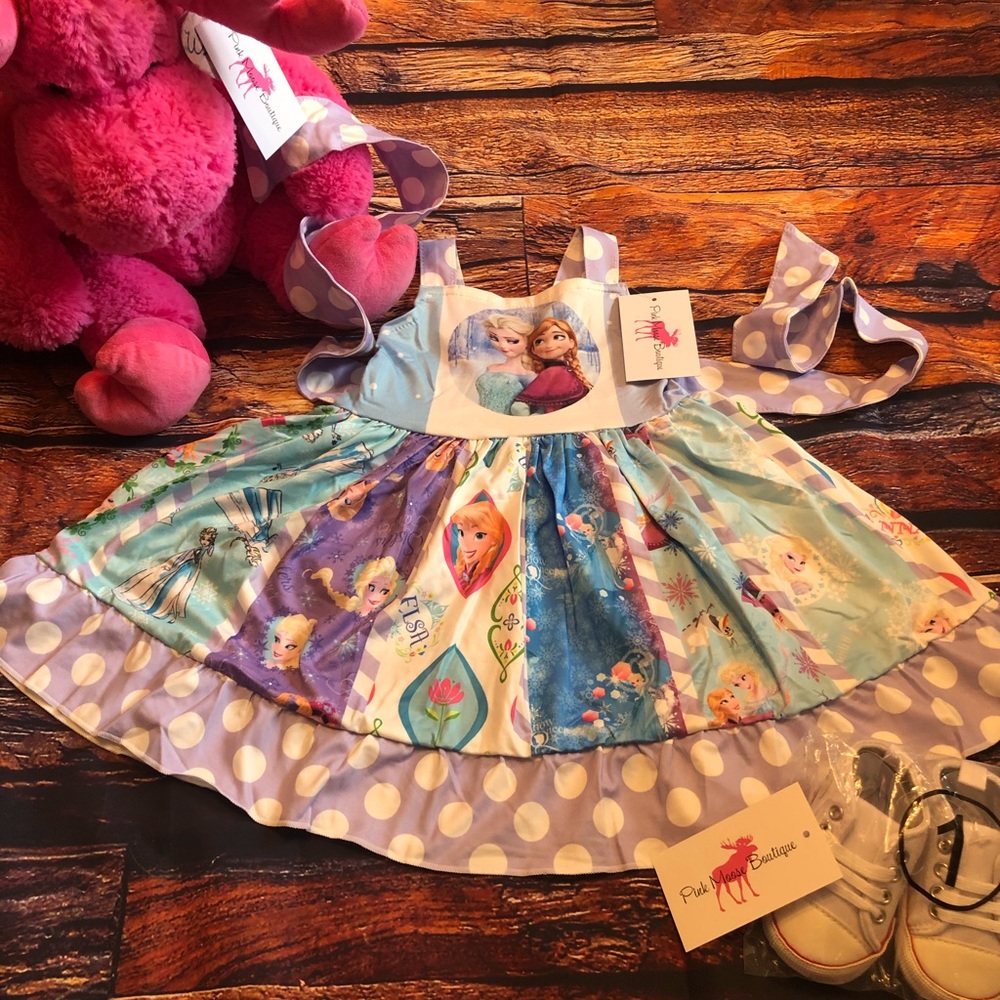 Frozen Girls Boutique Twirl Dress Elsa Anna